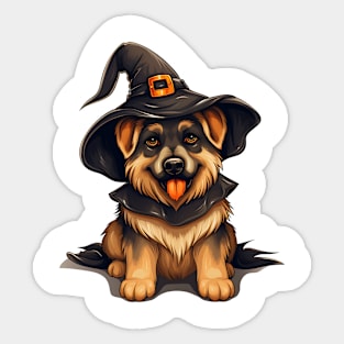 Halloween German Shepherd Dog #3 Sticker